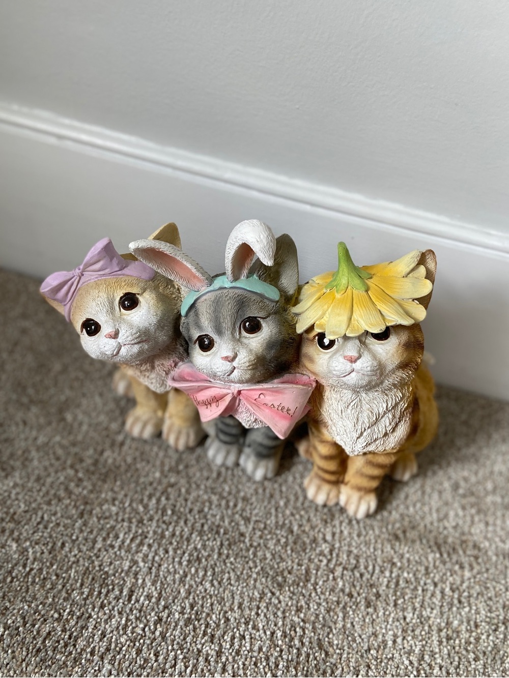 NWT Humane Society Easter Cats Kitty Trio Spring Resin Decor - Picture 6 of 15